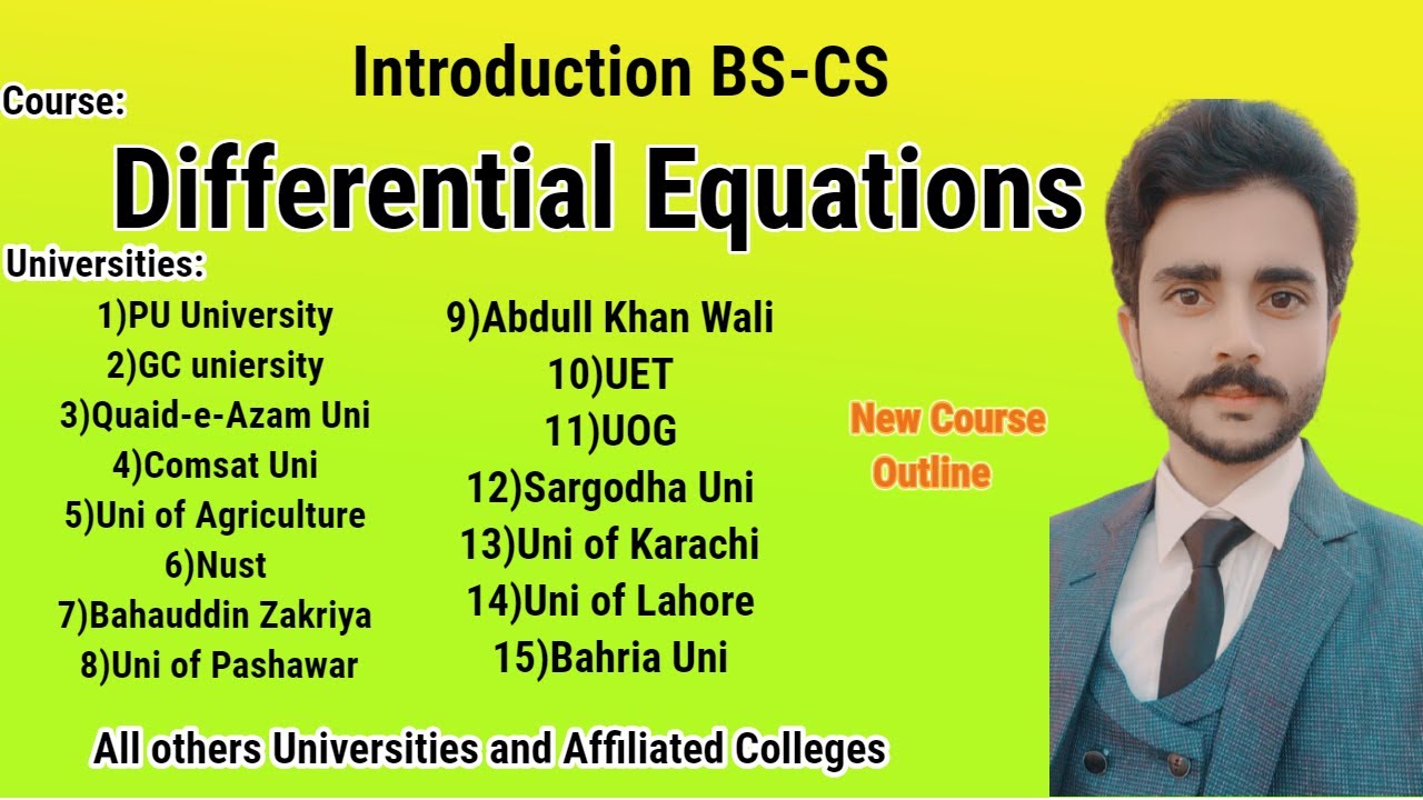 Differential Equations | BS Computer Science | All Universities and affiliated colleges