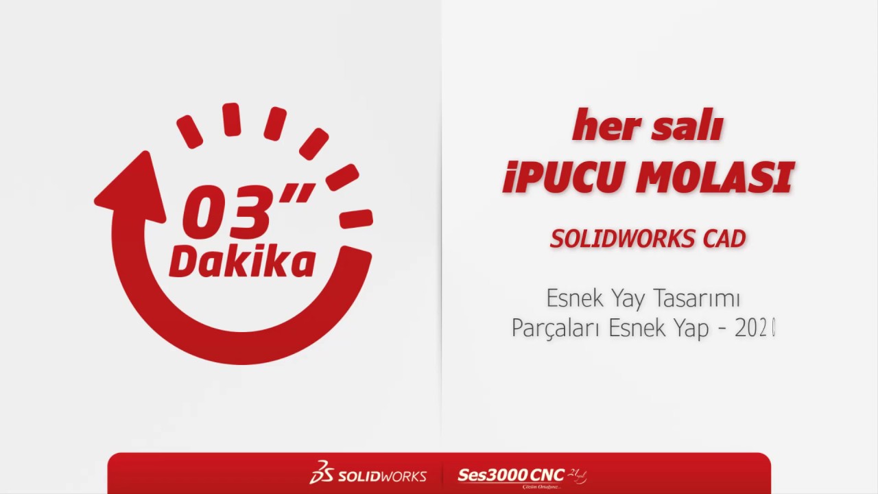 SOLIDWORKS Salı İpucu Videosu- Esnek Yay Tasarımı