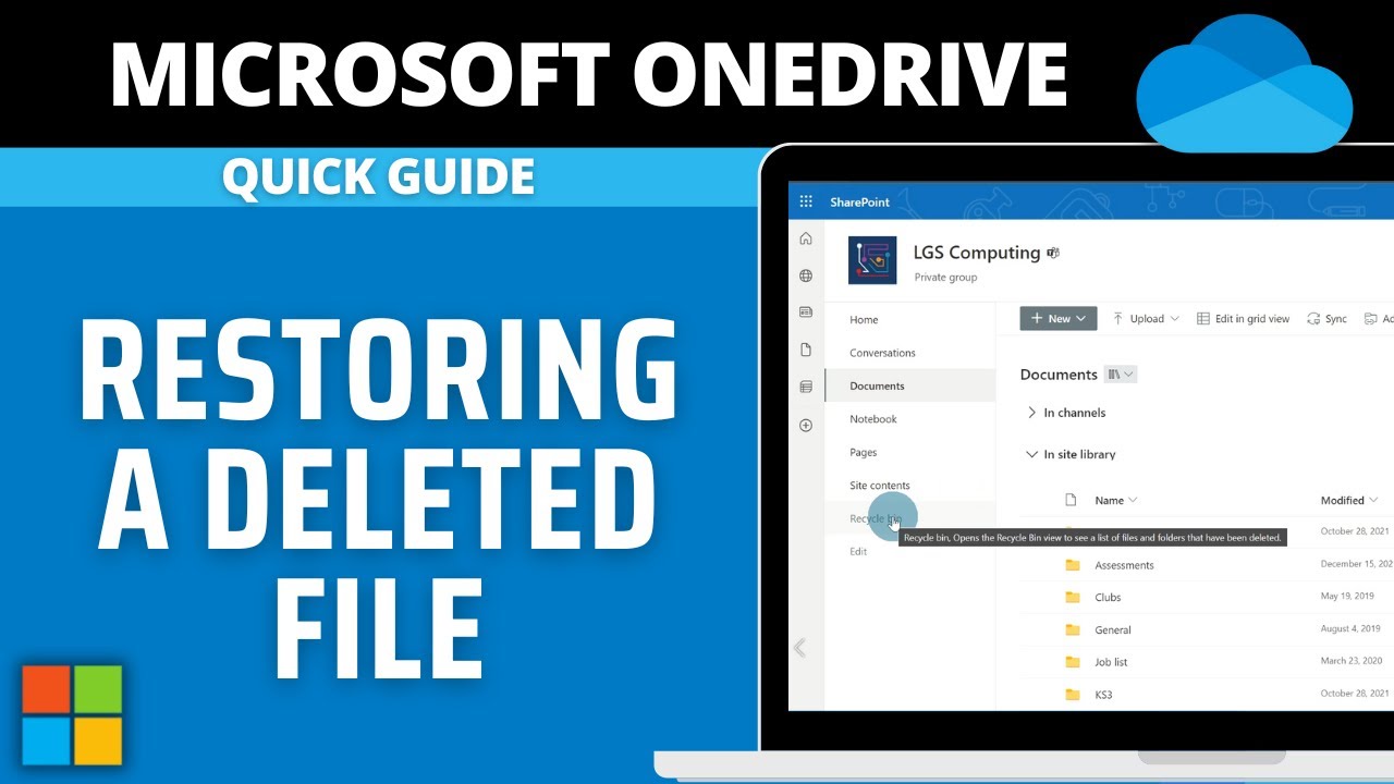 How To Restore A Deleted File On OneDrive or Teams