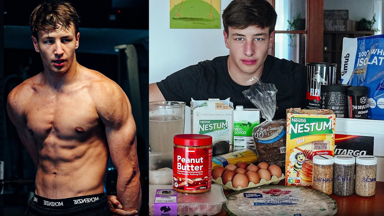 FULL DAY OF EATING DE 5000KCAL: BULKING BRUTAL NATURAL *hora de crescer*