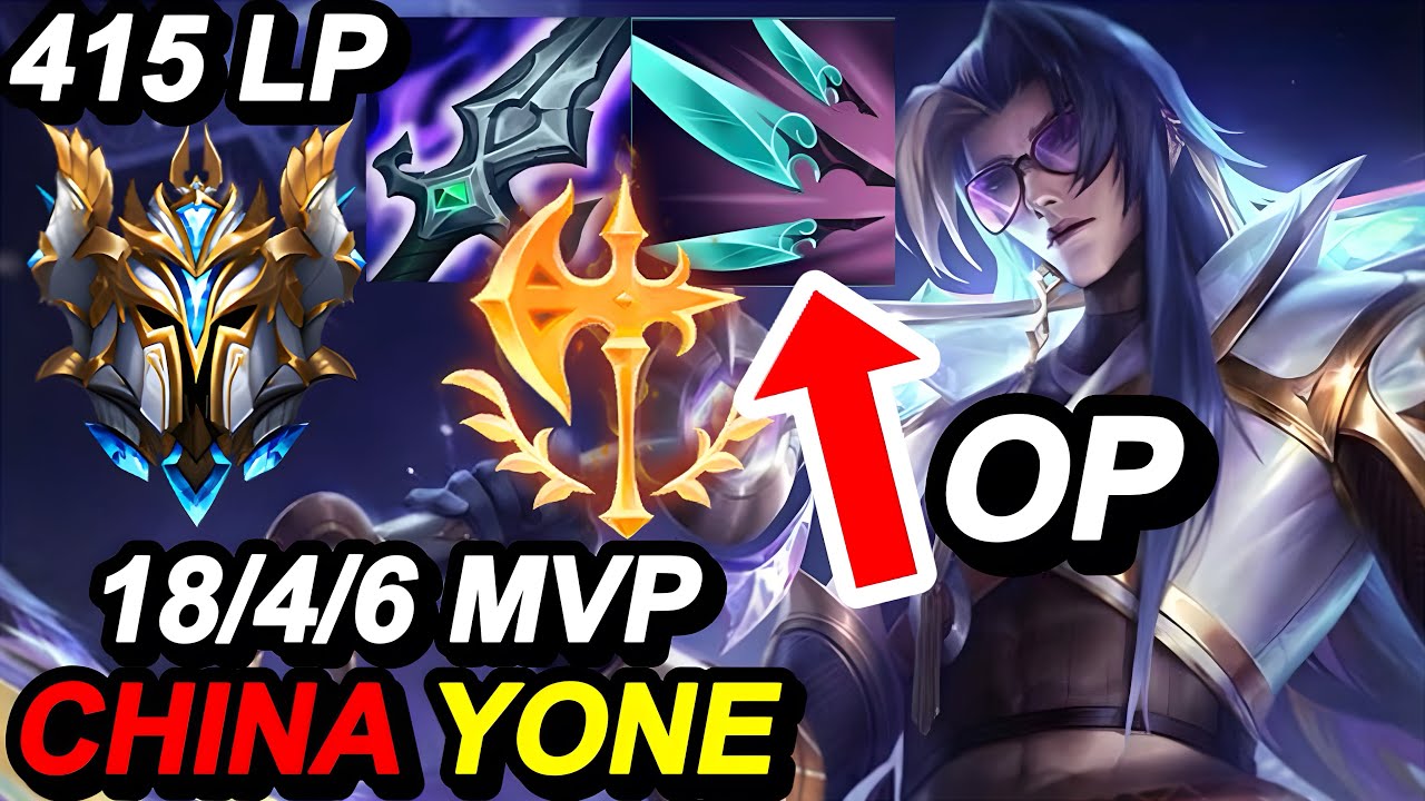 Wild Rift China Yone - Sovereign 412LP Rank Gameplay - Build Rune - Prestige HEARTSTEEL Yone Skin