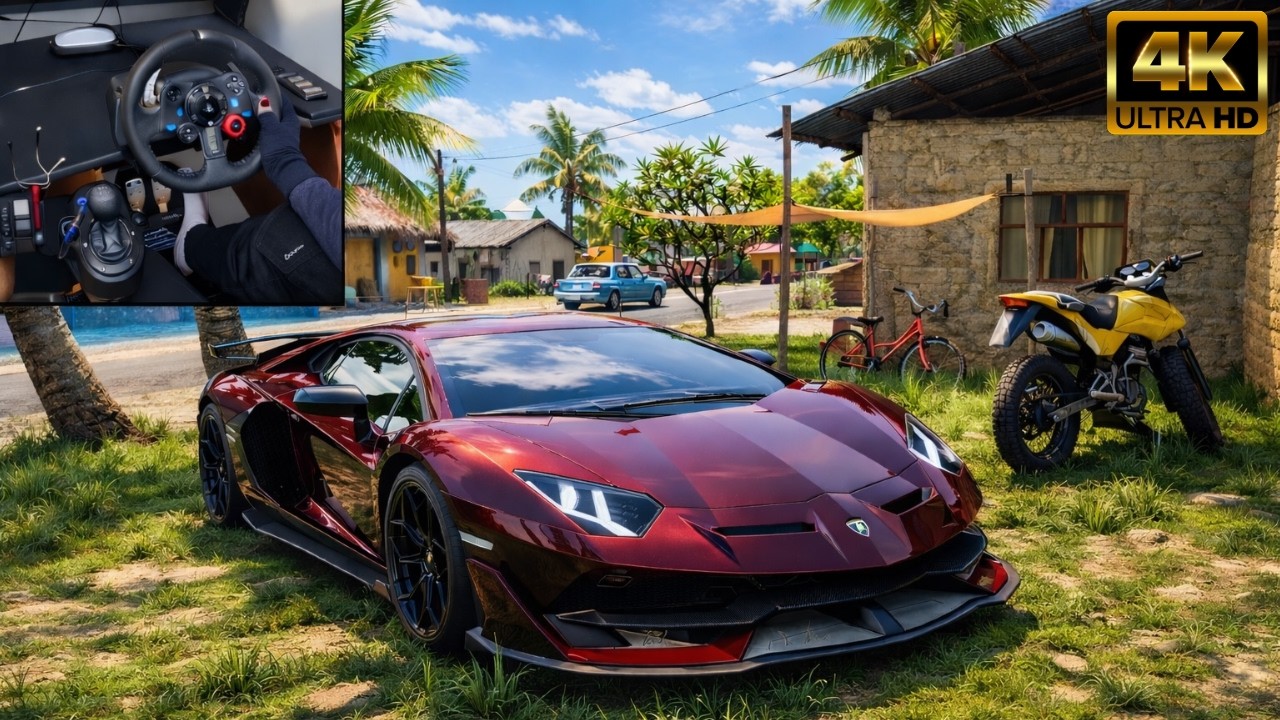 1500HP Lamborghini Aventador SVJ - Forza Horizon 5 |Logitech G923 Steering Wheel