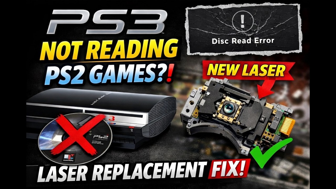 PS3 Fat Won’t Read PS2 Games? KES-400A Laser Replacement Fix!