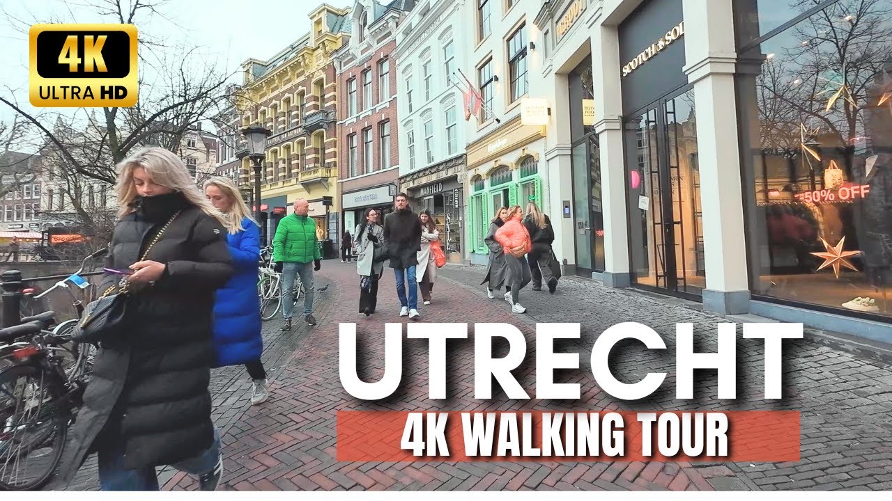 Utrecht 🇾🇪 Netherlands Walking Tour 4K – City Center, Hoog Catharijne, Canals