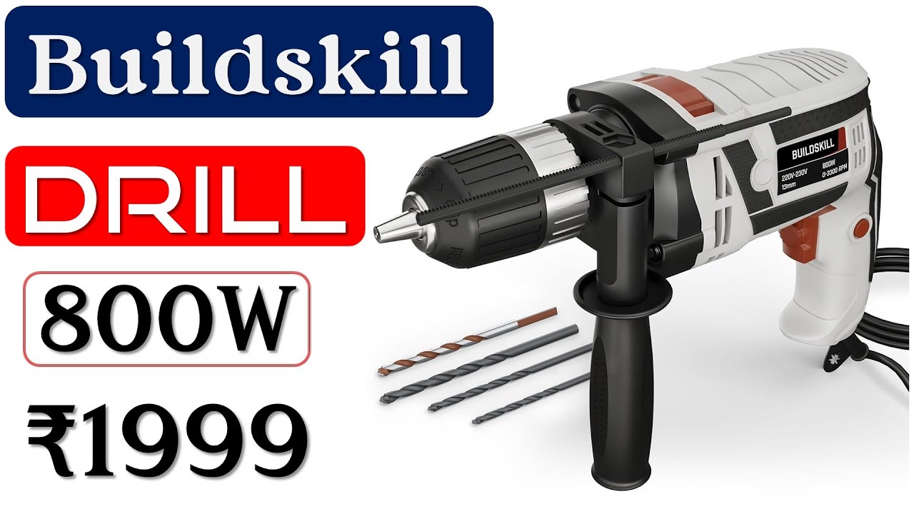 👉BUILDSKILL 800W Drill Review🔥ड्रिल मशीन🔥13 MM ​Drill Machine🔥Best Impact Drill with Keyless Chuck