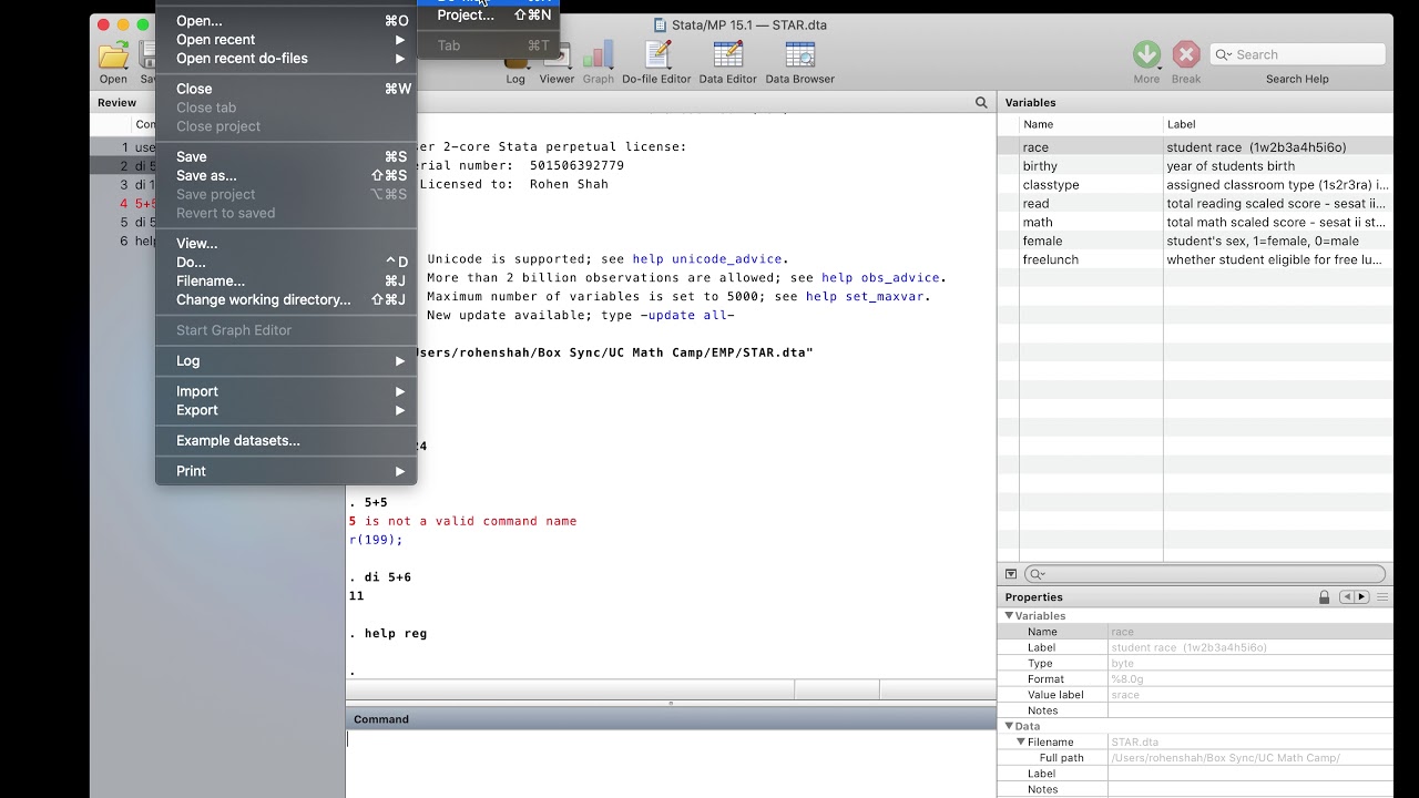 Introduction to Stata