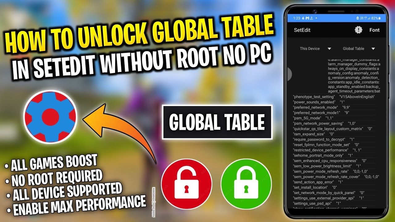 How To Unlock Global Table In Set Edit No Pc Needed Using! 1 App Only! (No Root)