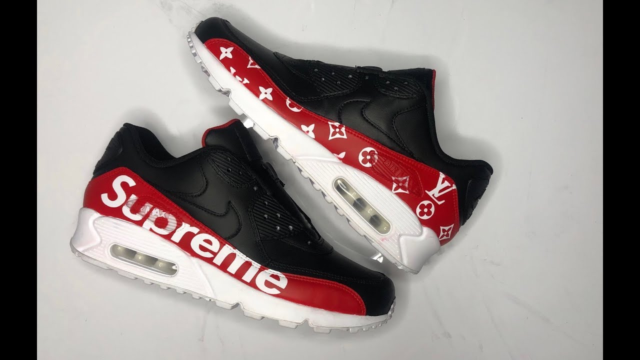 LOUIS VUITTON x SUPREME CUSTOM AIR MAX 90 | TIMELAPSE