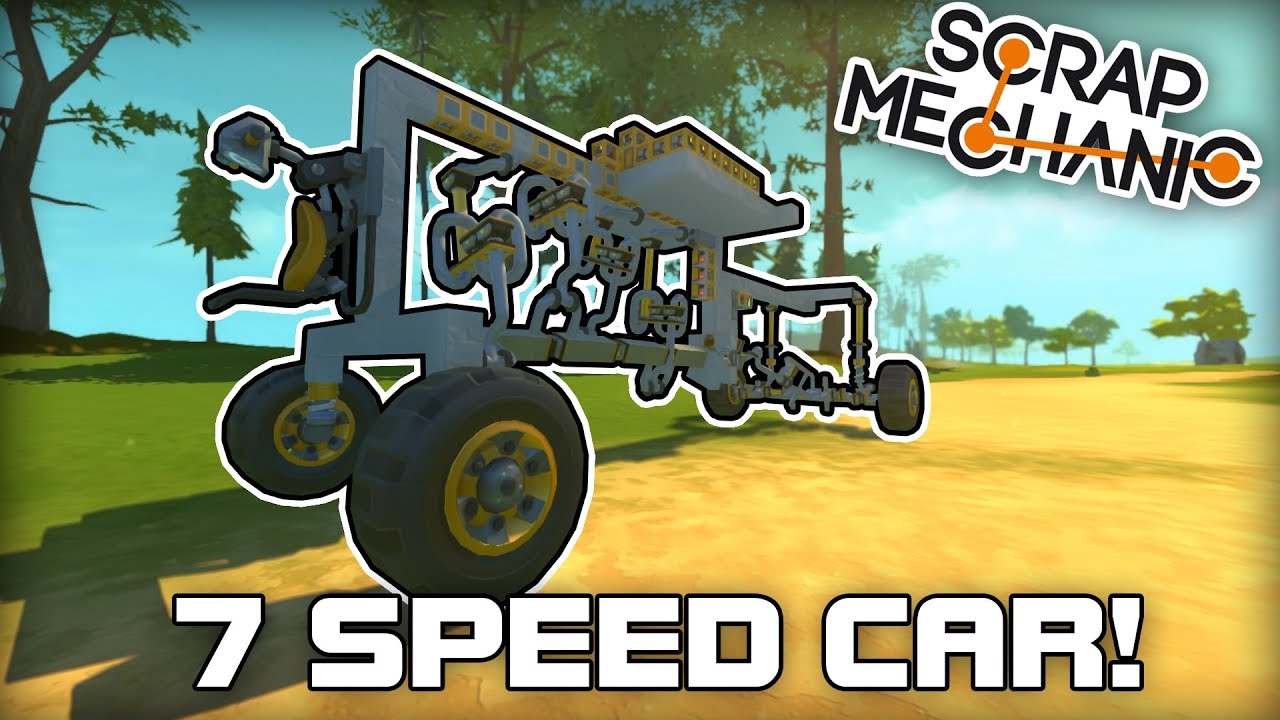 7 Speed Piston Powered Engine using Binary! (Scrap Mechanic #204)