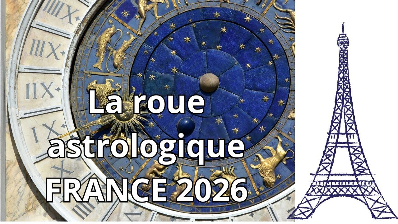 la roue astrologique de La France avec les cartes ( Or Aura, oracle Madi et by Diane)- sens inverse