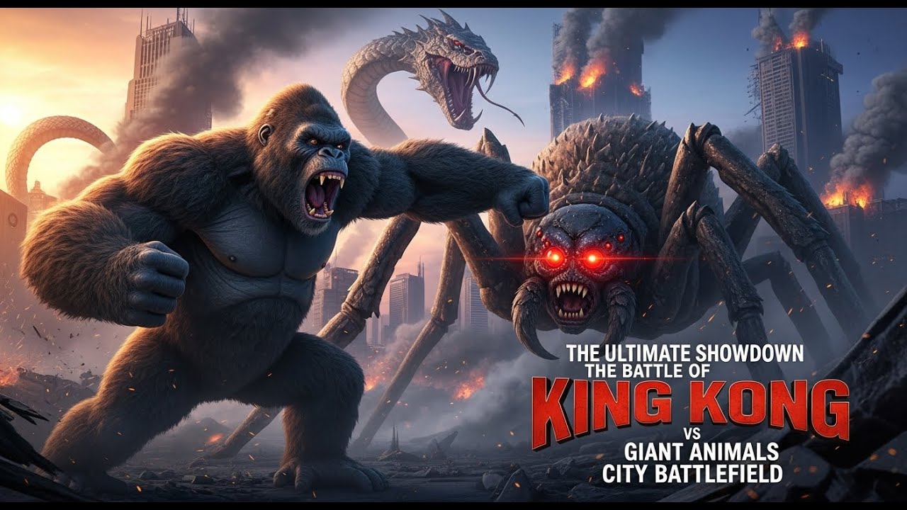 The Ultimate Showdown The Battle of King Kong vs Giant Animals City Battlefield