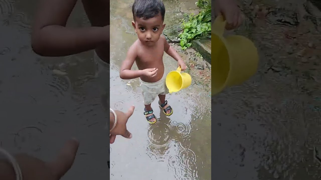 🌧️ বৃষ্টিতে খুব মজা করলাম🌧️✌🏼#rainfall