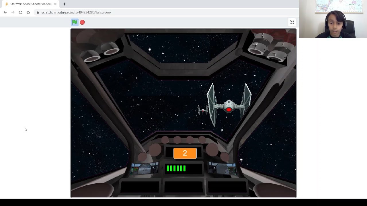 Game #27. Part 2. Star Wars Space Shooter Game on Scratch | Simulates 3D game | Coding Tutorial