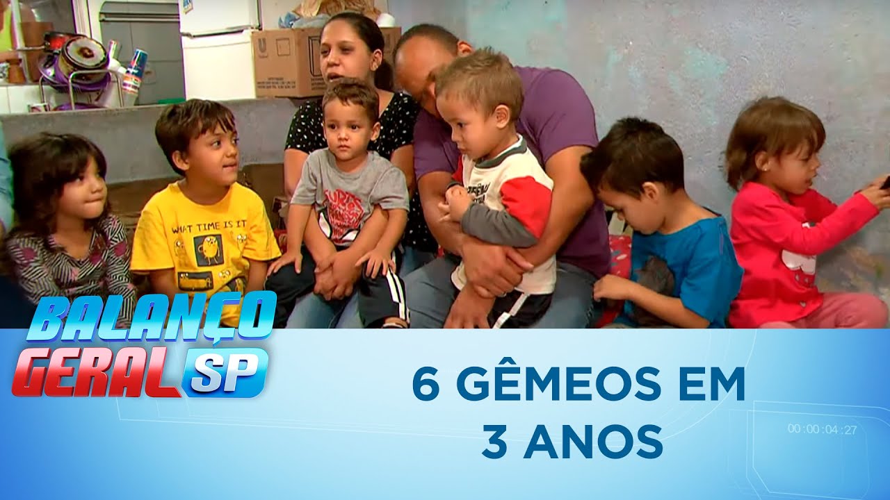 Casal tem 6 gêmeos em 3 anos