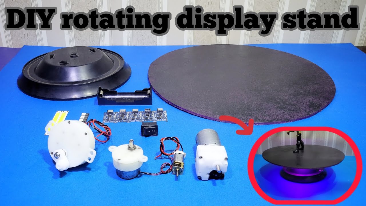 How to make a rotating display stand, DIY rotating stand at home
