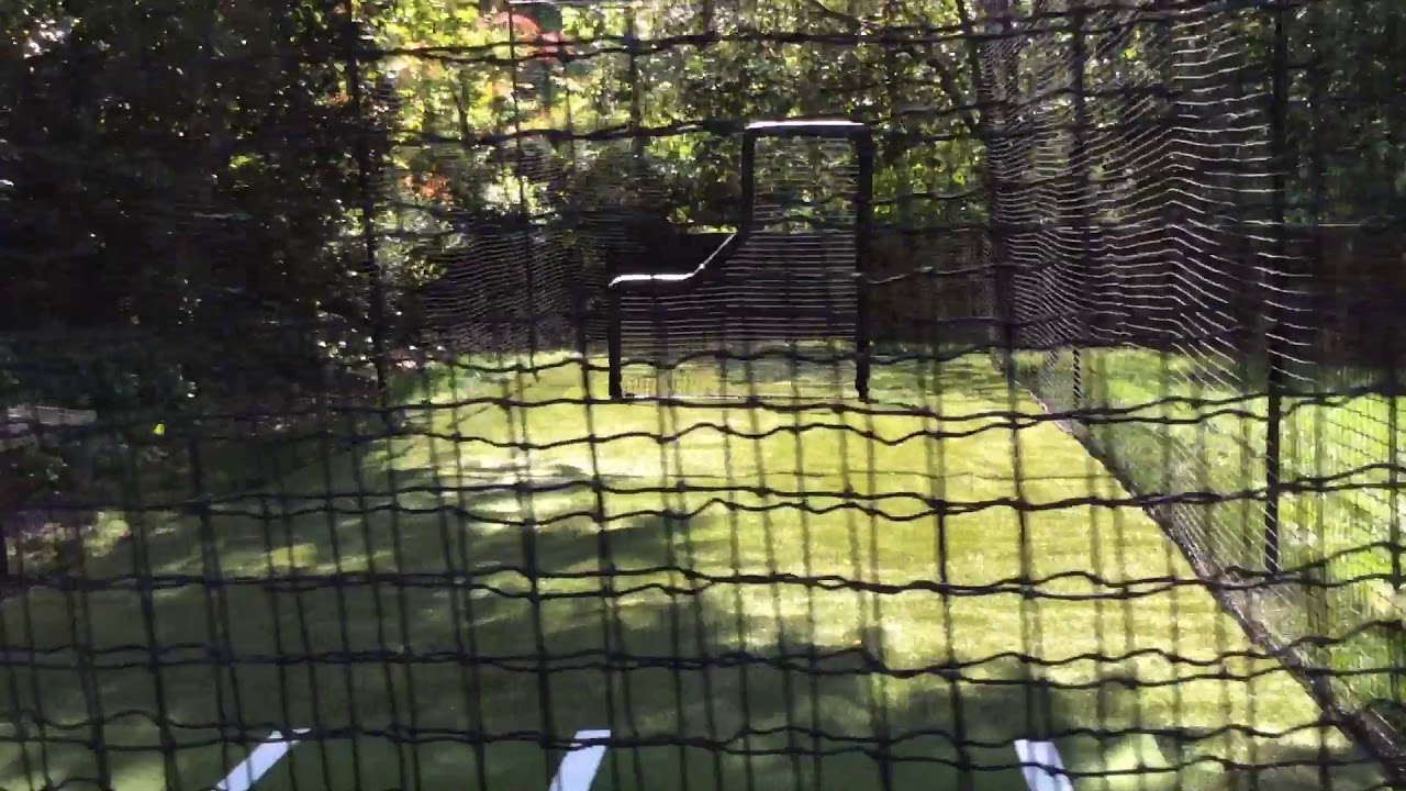 Professional batting cage 12x14x45 ft. Hitting mat 6x12 ft. L screen 7x7 ft. Pro