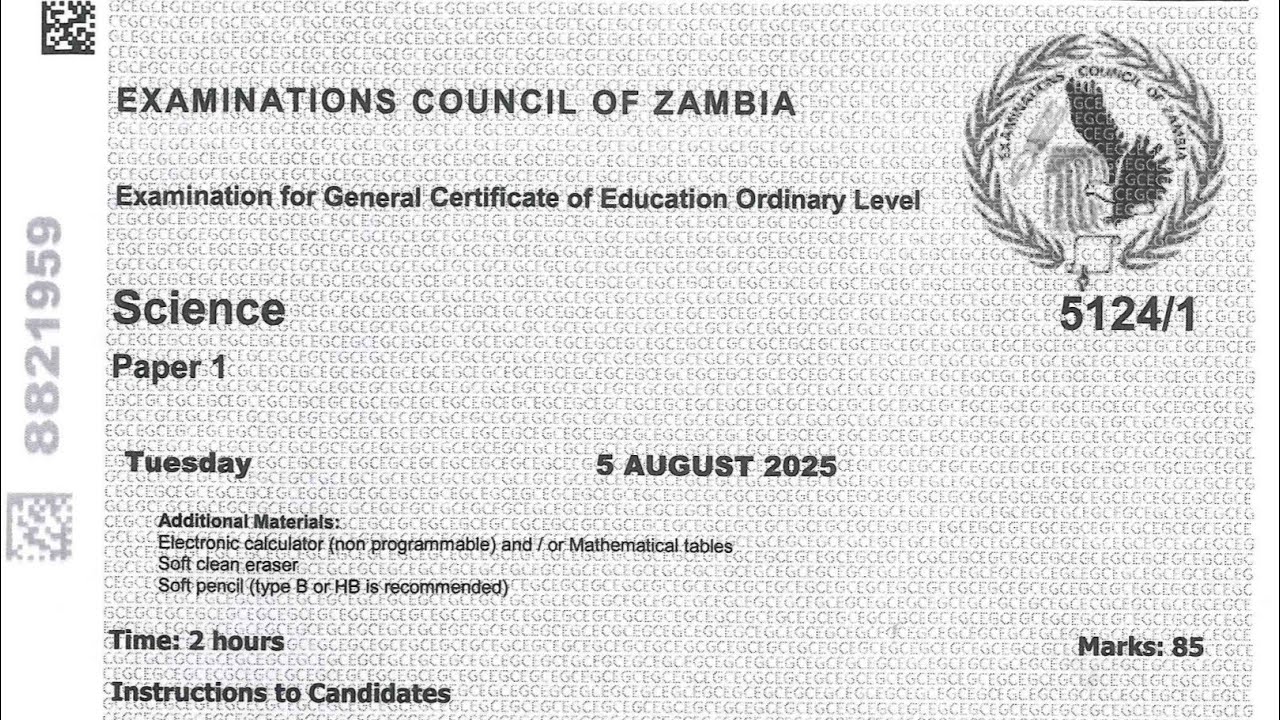 2025 GCE SCIENCE P1 FULLY ANSWERED