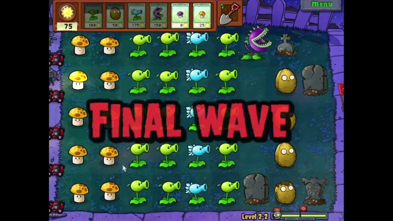 Defending the Base at Night. | Plants vs. Zombies Gameplay Part 2