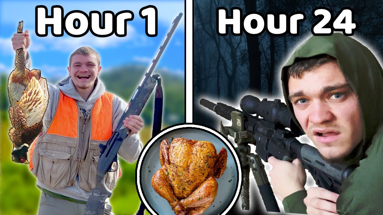 Ем только то, что добыл 24 часа! (Я чуть не умер с голоду)