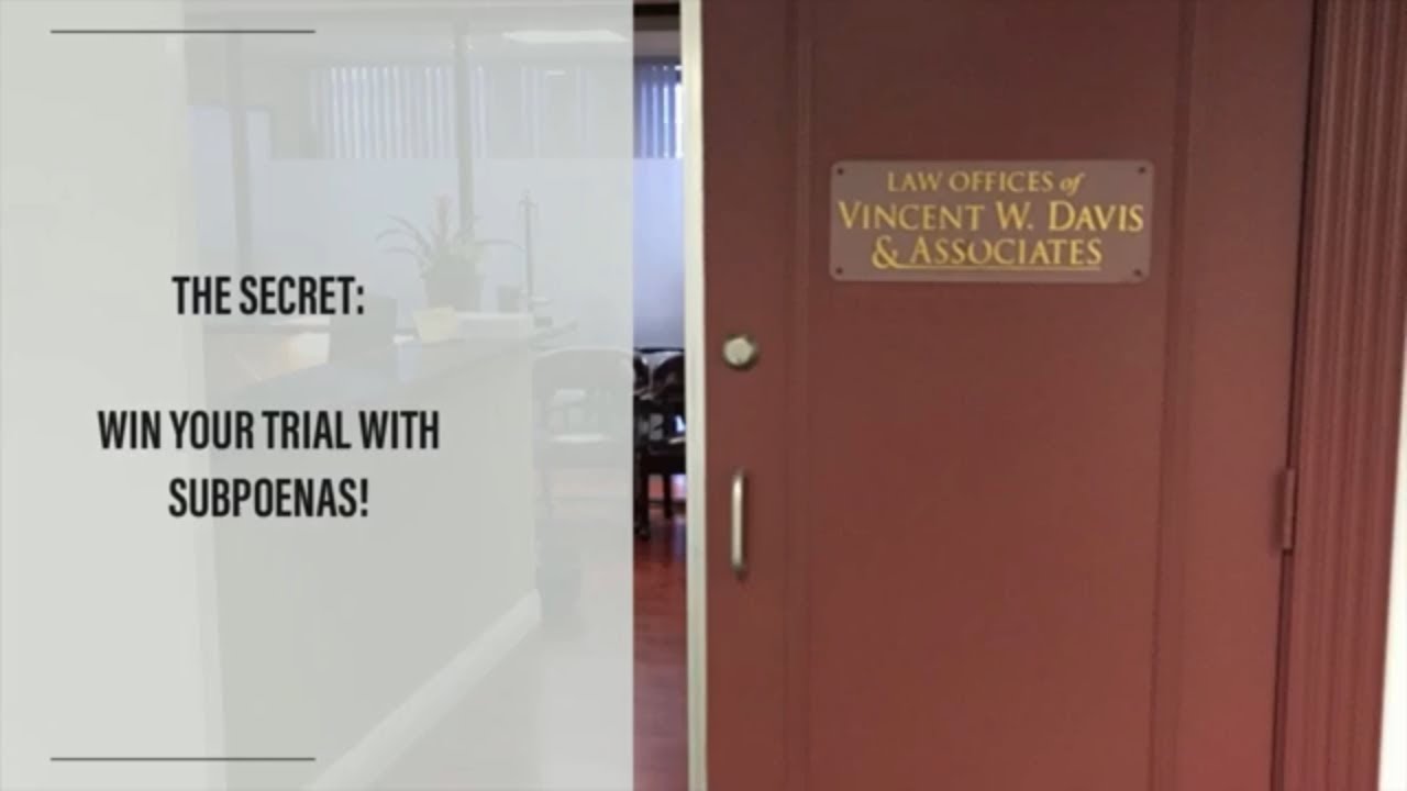 THE SECRET:  WIN YOUR TRIAL WITH SUBPOENAS