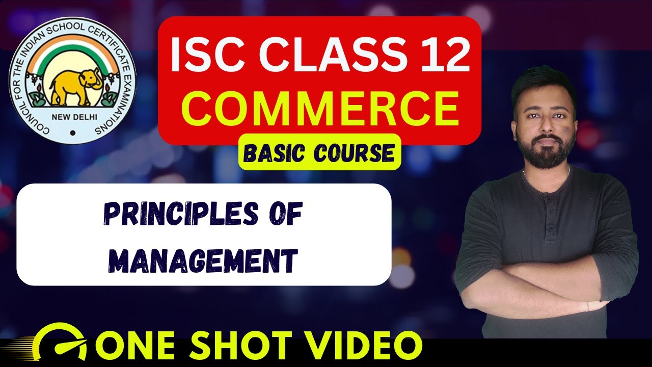 PRINCIPLES OF MANAGEMENT | [ISC Commerce Class 12]  | ISC Commerce Chapter 6