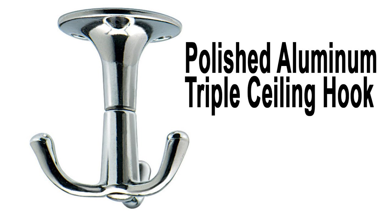 Ceiling Mounted Triple Coat Hook | Spins for Easy Access