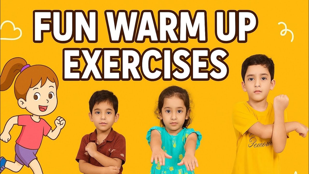 Fun Warm Up Exercises for Kids 🏃‍♂️| Easy indoor activity Fitness Routine 💪 | Kids active play@ home