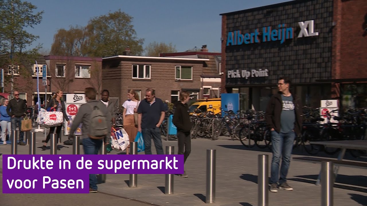 Paasdrukte in supermarkten: in de file voor een karretje