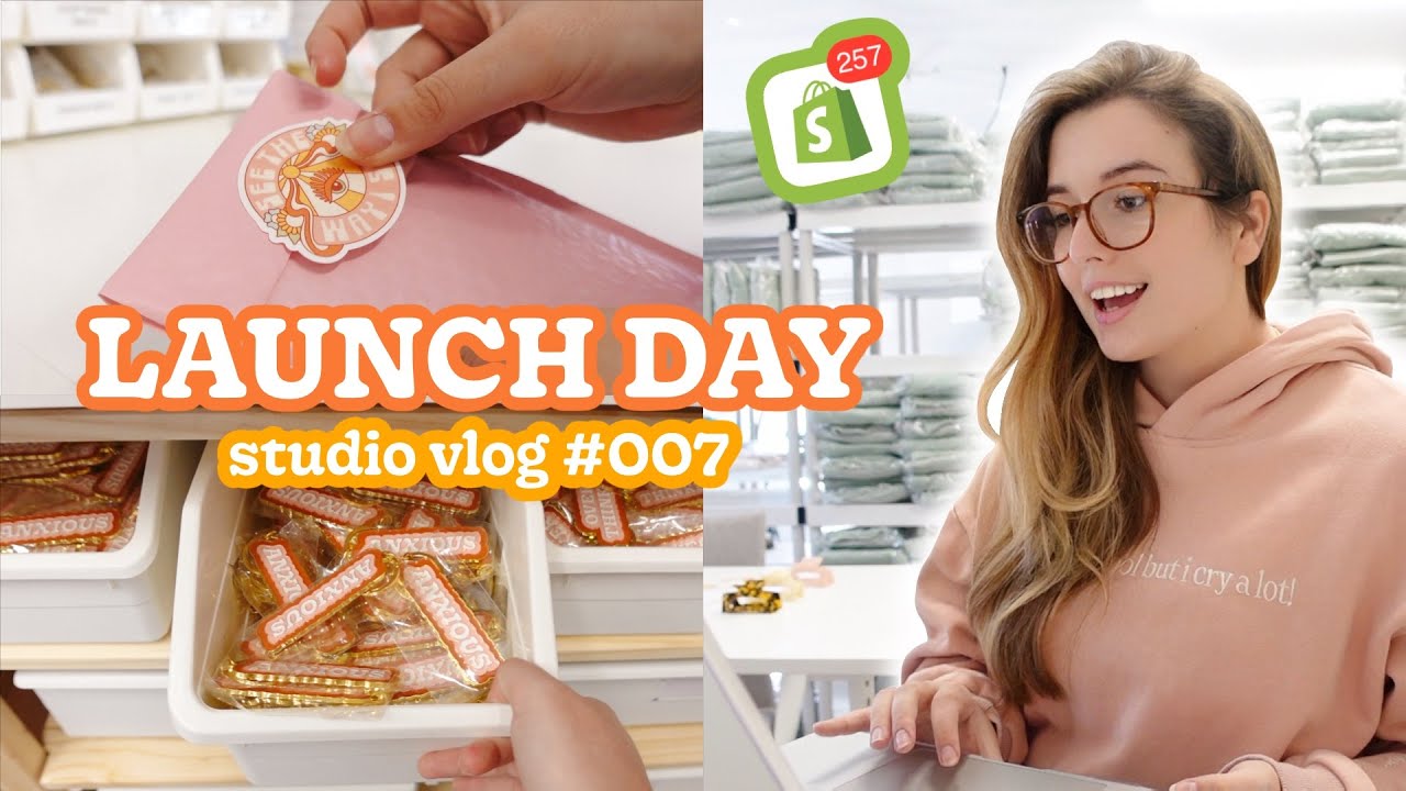 STUDIO VLOG #007 // LAUNCH DAY! 250+ ORDERS & ANNOUNCING NEW DROP!