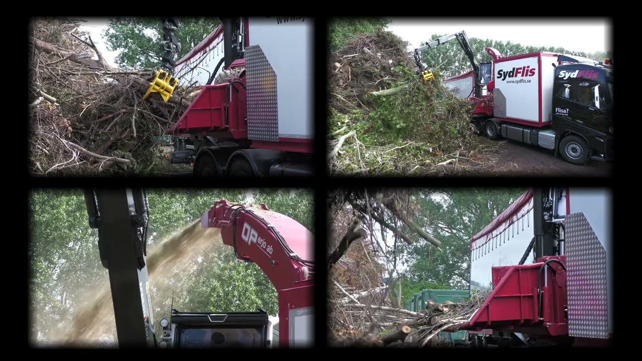 SydFlis Mobile Wood Chipper Machine from OP Erjo.
