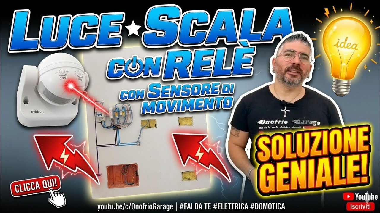 COME ADATTARE UN SENSORE DI MOVIMENTO IN UN IMPIANTO LUCE SCALA TEMPORIZZATO