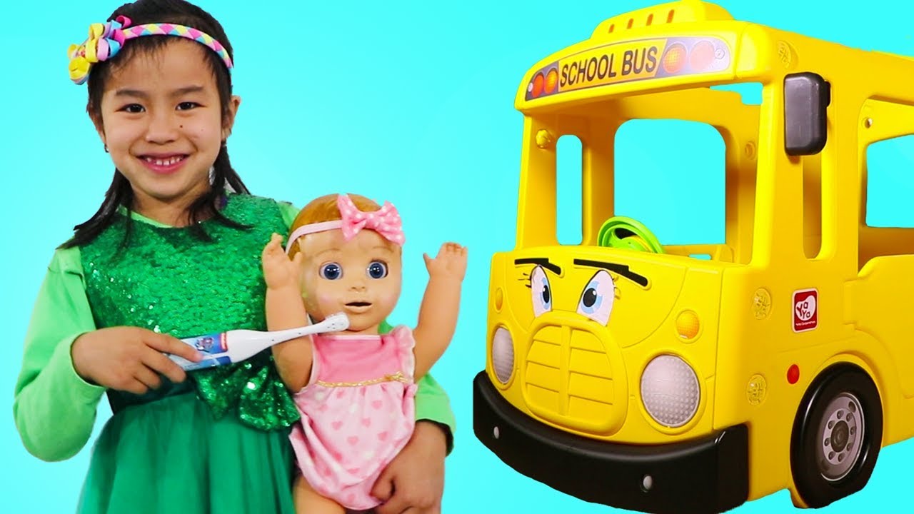 Jannie Pretend Play Morning School Routine w/ Baby Doll Toy &ndash; Learn Counting Numbers
