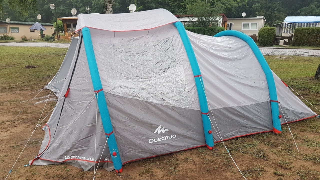 Aufbau Quechua Familienzelt Air Seconds 4.1 XL