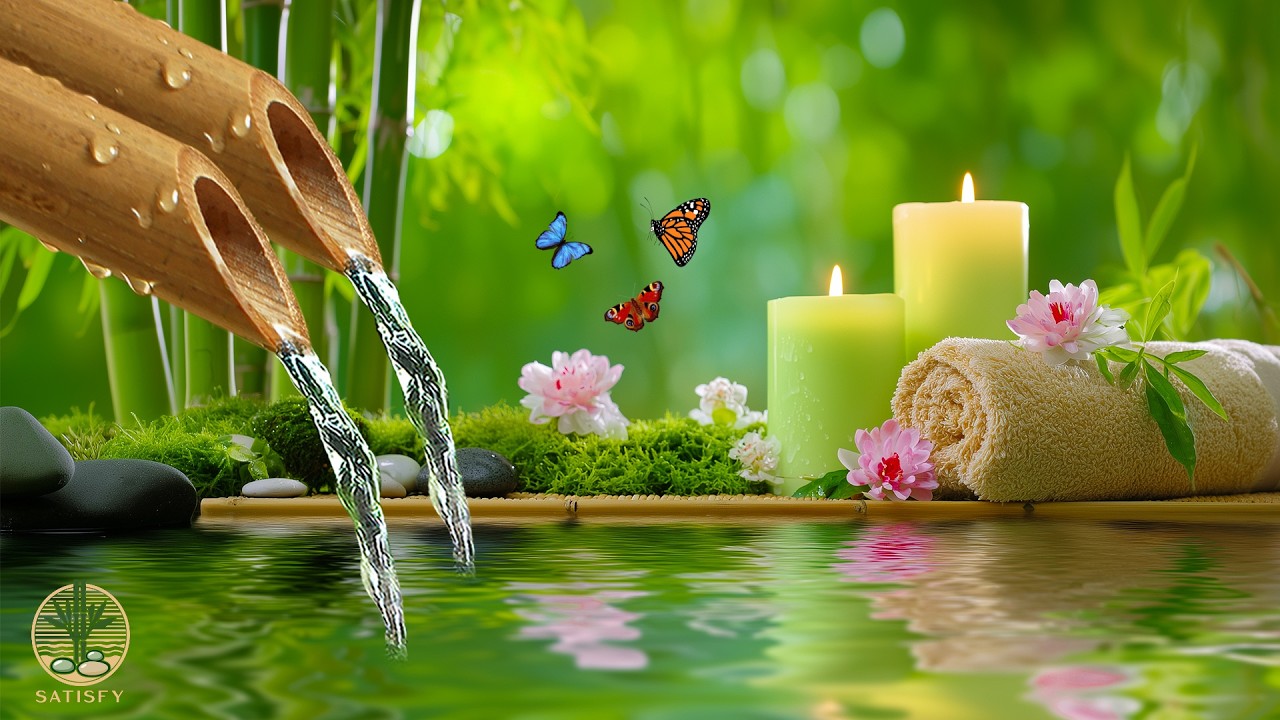Relaxing Music for Healing + Sleeping 🌿 Calming Music, Water Sounds , Anxiety Relief and Deep Sleep