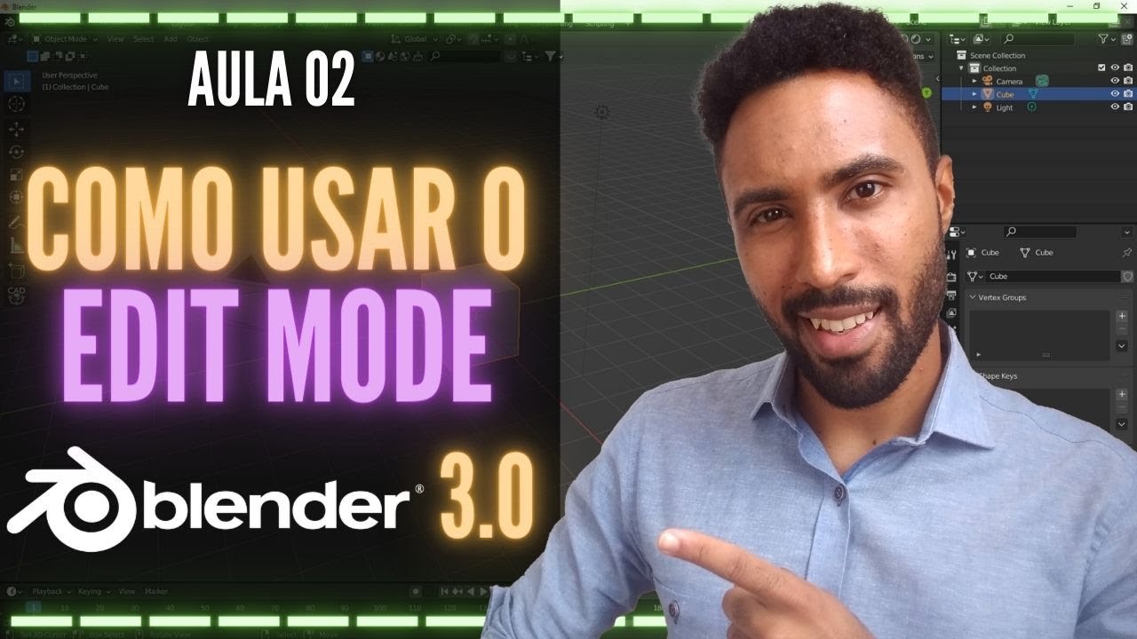 Como editar objetos no Blender 3.0 | CURSO DE BLENDER GRATUITO | AULA 02