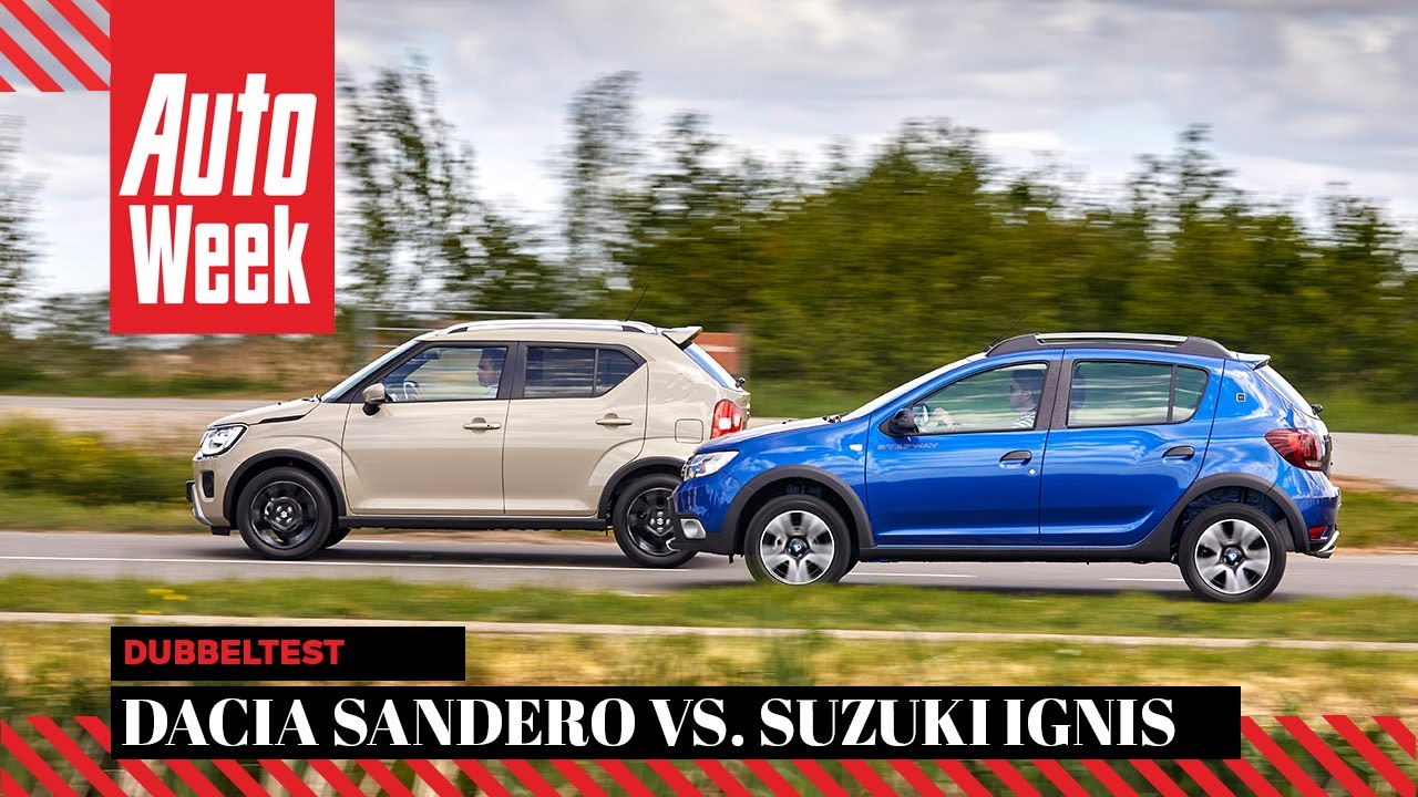 Dacia Sandero Stepway vs. Suzuki Ignis - AutoWeek dubbeltest - English subtitles