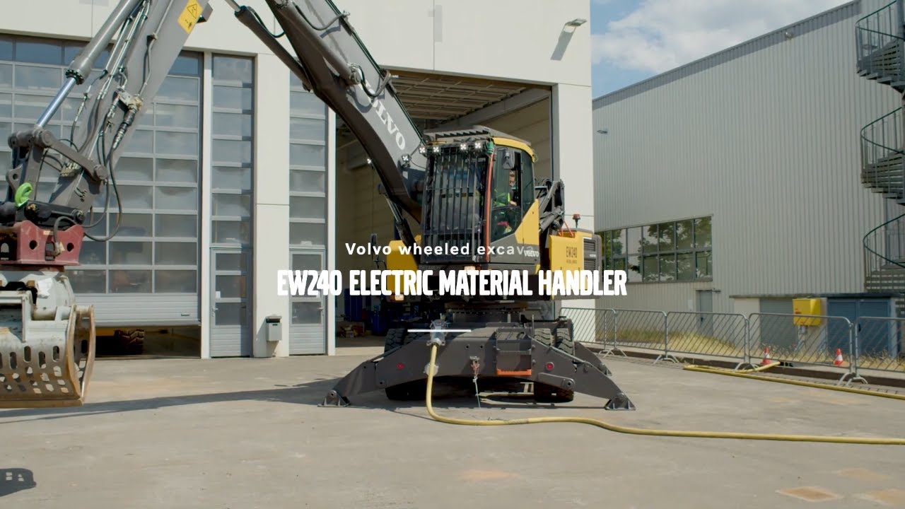 Revolutionizing Material Handling: The Electric Grid EW240 Wheeled Excavator.