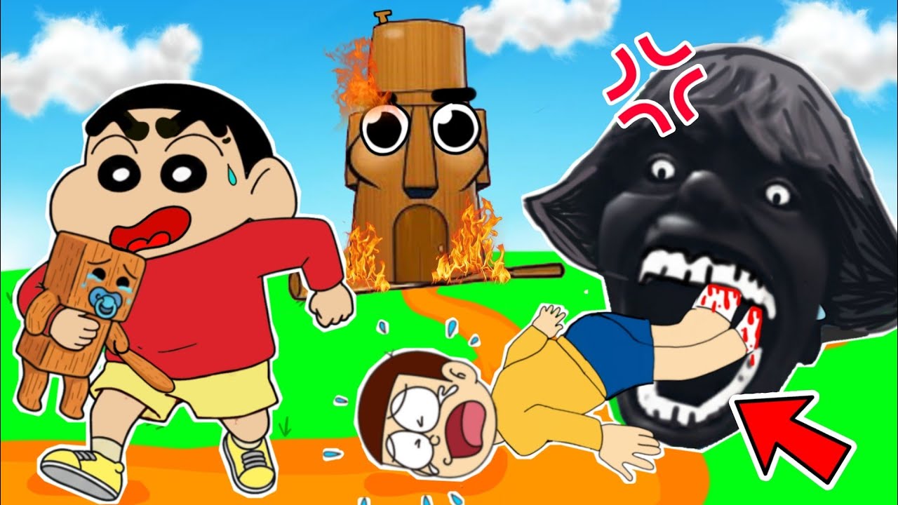 Shinchan & Nobita Save Baby Brainrot From 67 Meme Boy 😱😱 | Shinchan And Nobita Game | Funny Game |