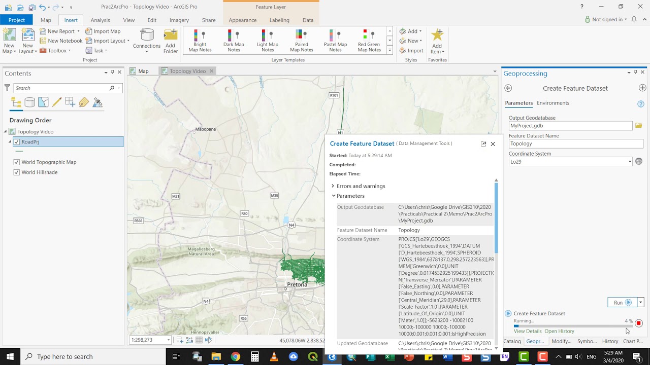 Основы топологии ArcGIS Pro — настройка топологии