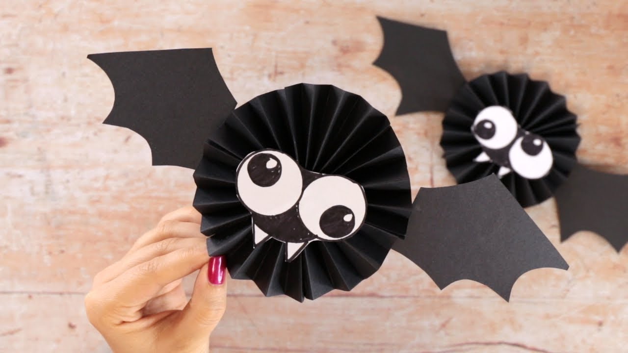 Paper Crafts for Kids - Paper Rosette Bat Craft