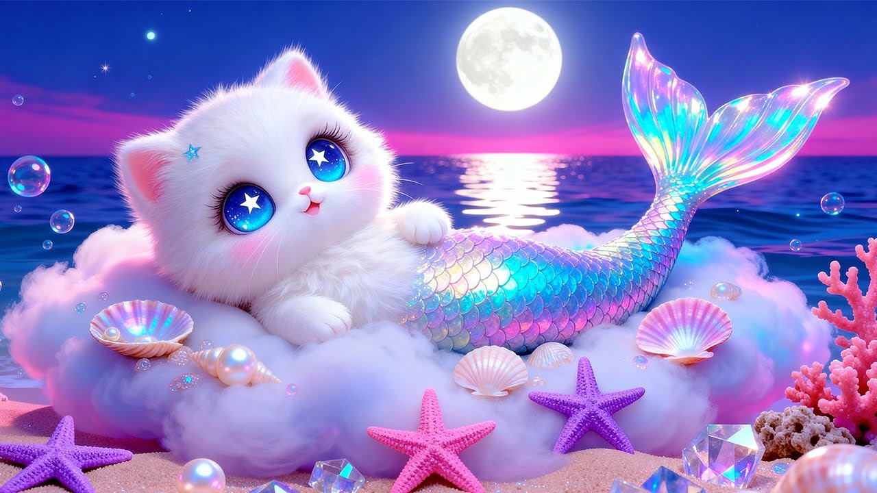 Маленькая русалочка-котенок 💫 Расслабляющая фортепианная музыка для сна 😴 Быстро засыпайте и прос...