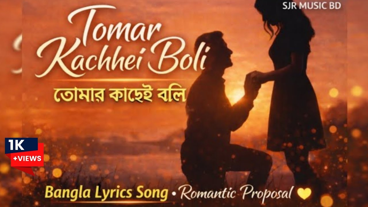 Tomar Kachhei Boli (তোমার কাছেই বলি) | Bangla Lyrics Song | Romantic Love Proposal 💛 | SJR MUSIC BD