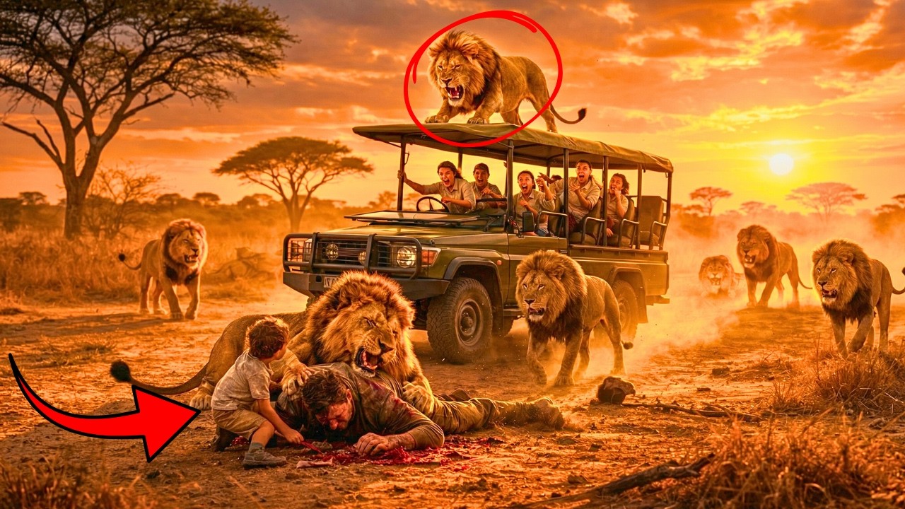 CAOS NA SAVANA: Leões Cercam e Atacam os Turistas!