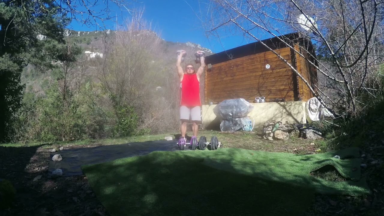 💥 DUMBELLS (24KG) / KETTLEBELL (20KG) CROSS WORKOUT CORPS ENTIER -  FULLBODY 🔥 NO CUT 30sec d'effort