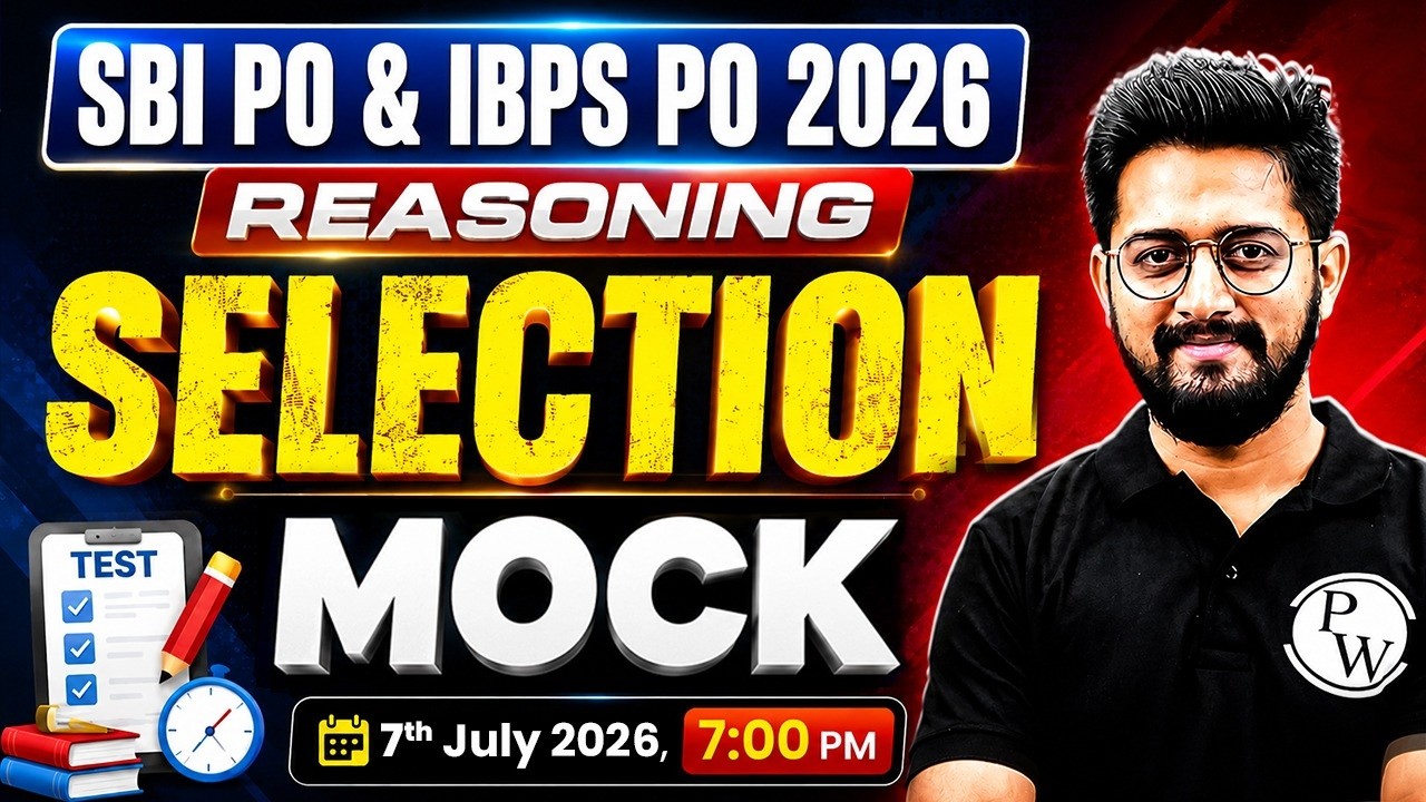 IBPS / SBI PO 2026 | Reasoning Mock Test | Selection Mock -6 | Reasoning by Sachin Sir