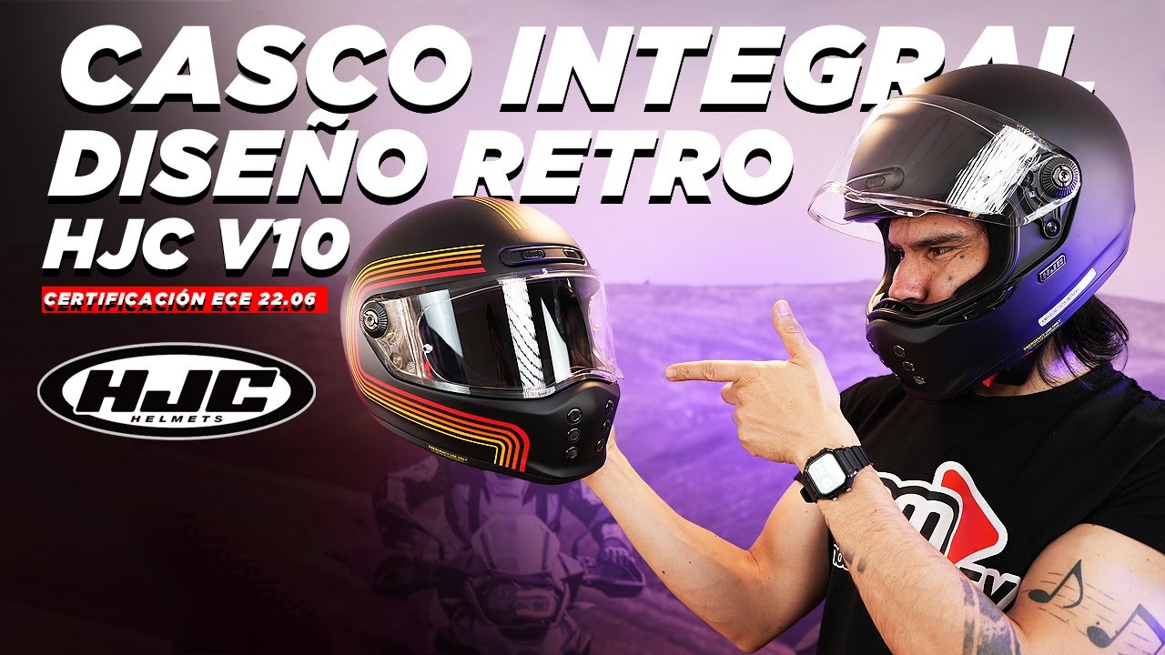 CASCO HJC V10 - Casco integral con Dise&ntilde;o Retro. Disponible en motomundi.cl