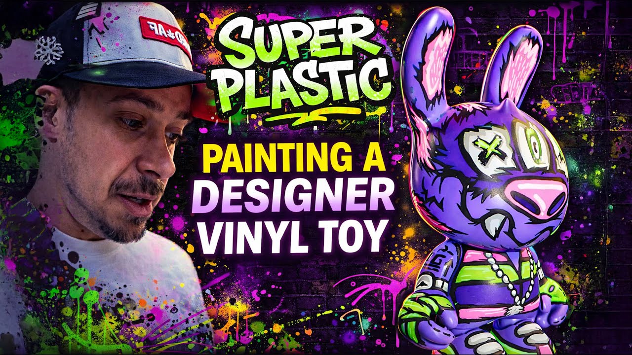 Super Plastic! Janky Designer Vinyl TOY! Unboxing and Painting @Pager.One