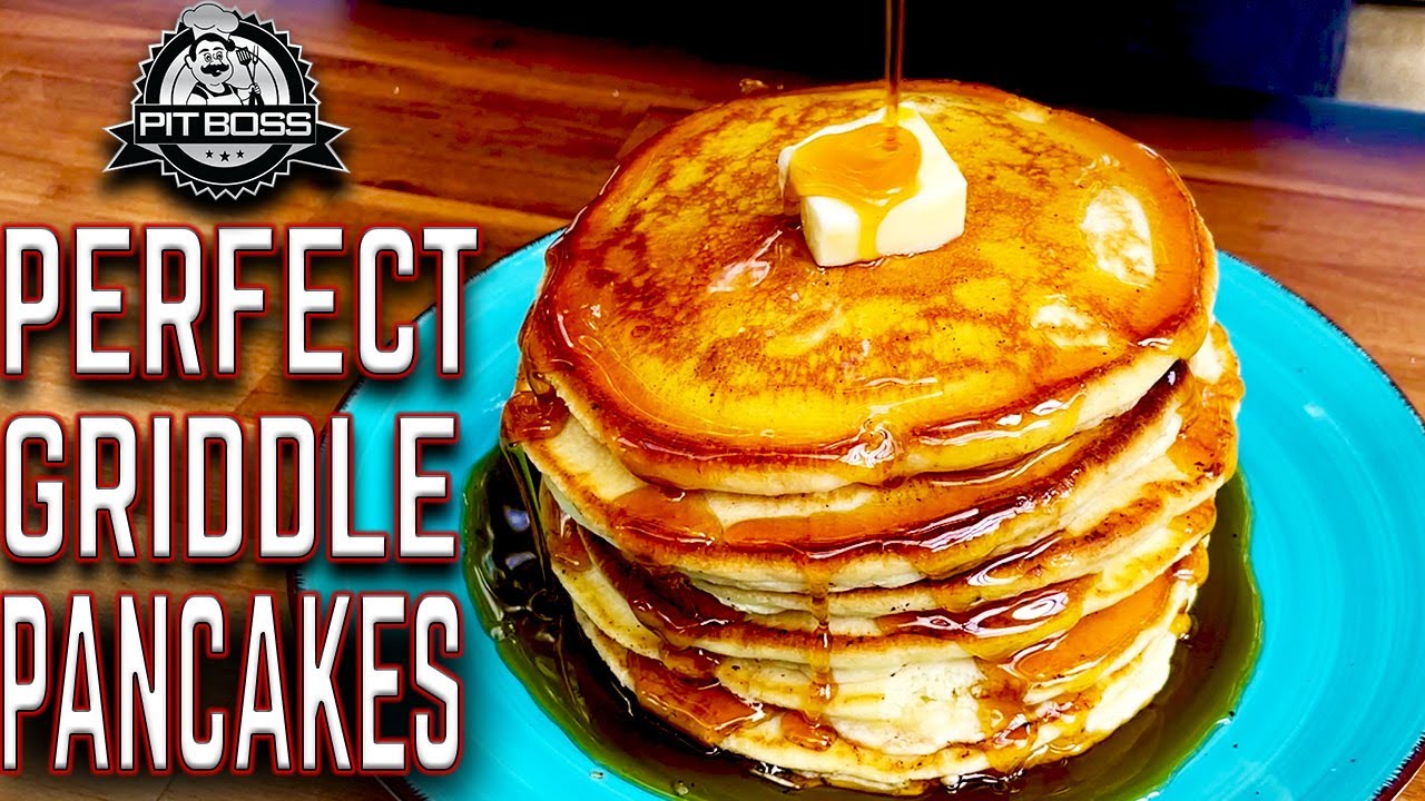 HOW TO MAKE THE BEST HOMEMADE PANCAKES ON FLAT TOP GRILL! PIT BOSS ULTIMATE GRIDDLE BREAKFAST COOK