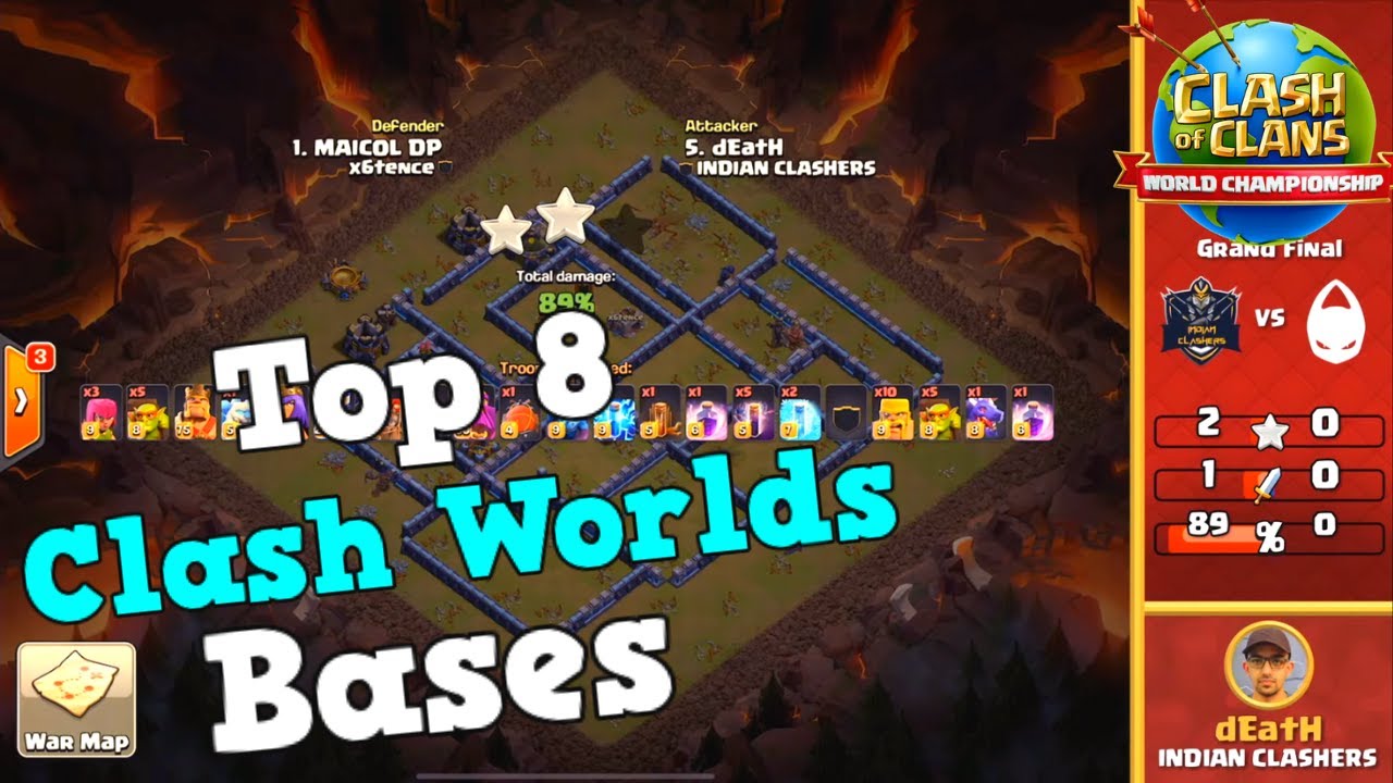 Top 8 Clash Worlds Qualifier FINALS Town Hall 13 Esports War Bases + Links! | Qualifier #4