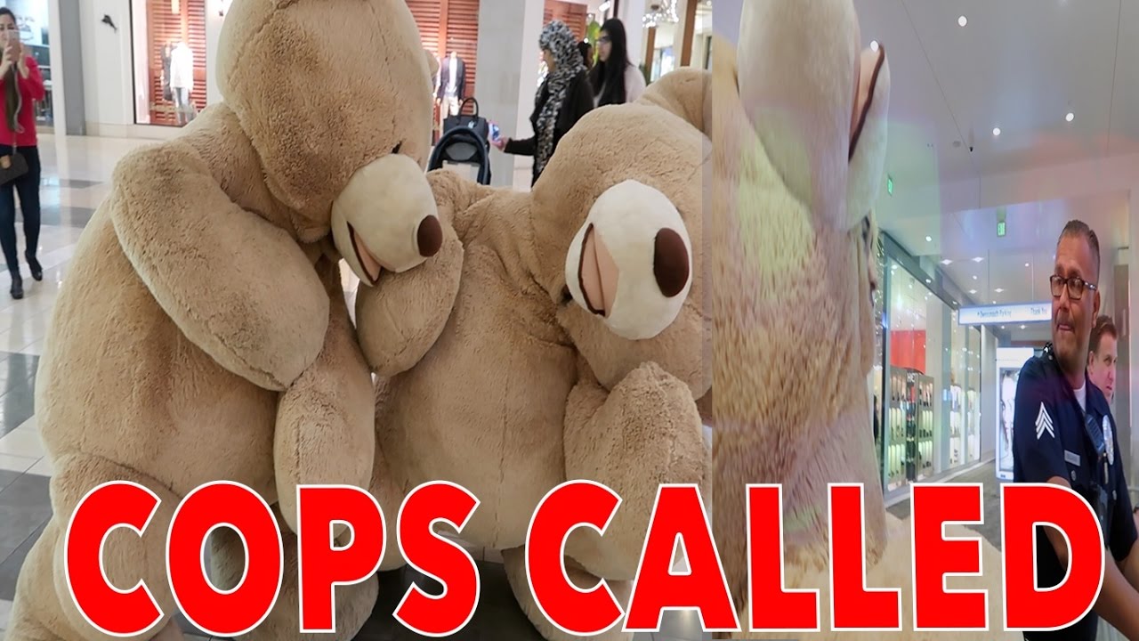 HUMAN TEDDY BEAR CHALLENGE Social Experiment * GONE WRONG* COPS CALLED